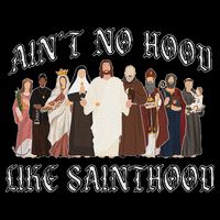 AinT No Hood Like Sainthood Catholic Saints Lord Faith Impact Tech Backpack