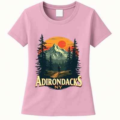 Adirondacks Ny Hiking Mountains Nature Lovers Womens T-Shirt