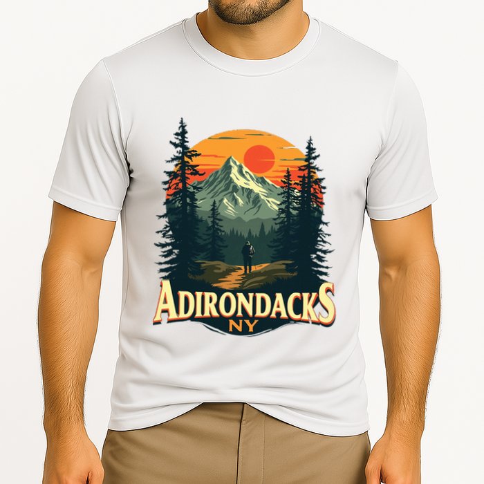 Adirondacks Ny Hiking Mountains Nature Lovers Cooling Performance Crew T-Shirt