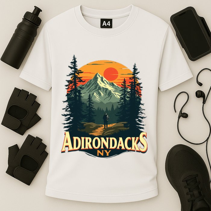 Adirondacks Ny Hiking Mountains Nature Lovers Cooling Performance Crew T-Shirt