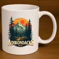 Adirondacks Ny Hiking Mountains Nature Lovers 11oz C Handle Ceramic Mug