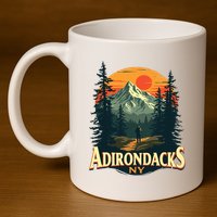 Adirondacks Ny Hiking Mountains Nature Lovers 11oz C Handle Ceramic Mug