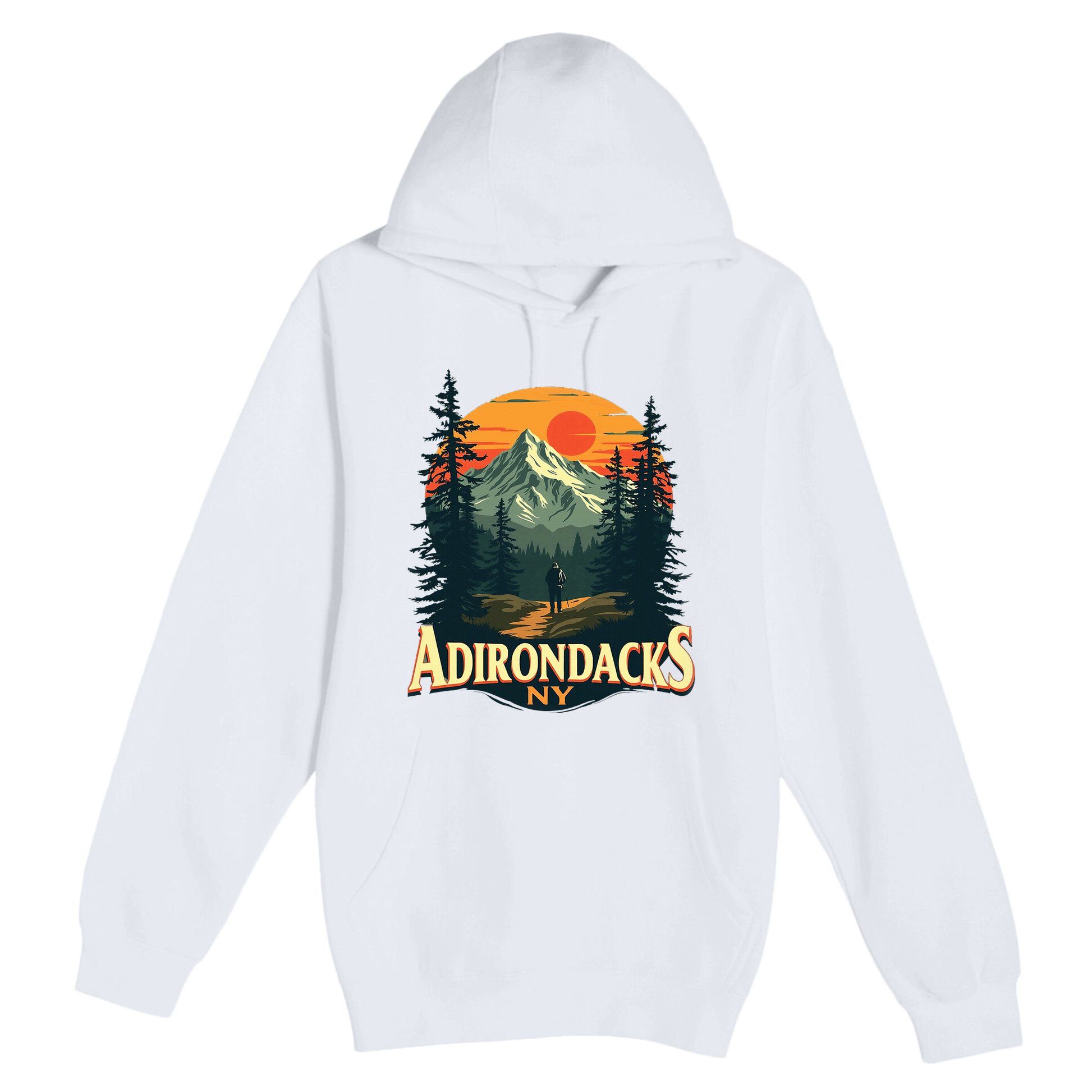Adirondacks Ny Hiking Mountains Nature Lovers Premium Pullover Hoodie