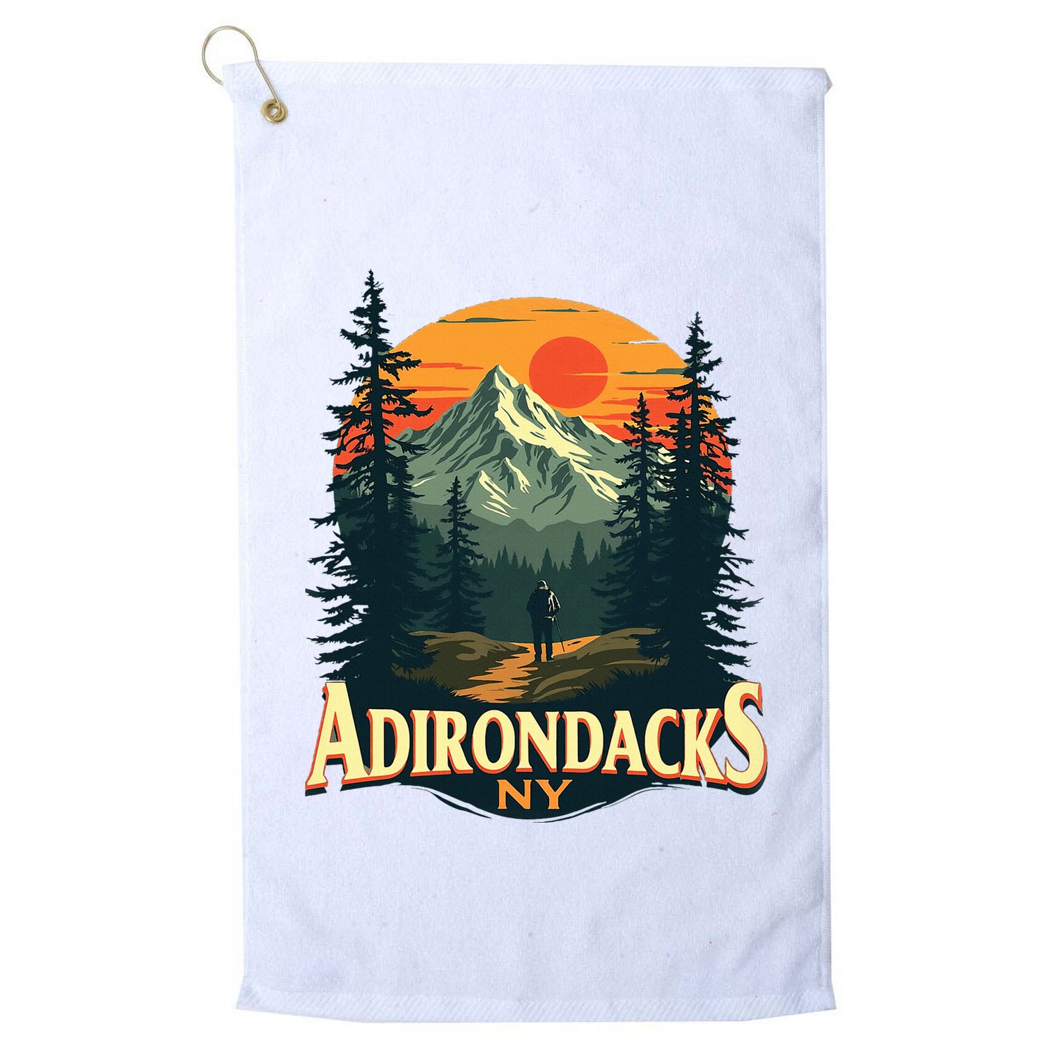 Adirondacks Ny Hiking Mountains Nature Lovers Golf Towel