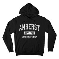 Amherst New Hampshire Nh Vintage Sports Established Hoodie