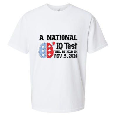 A National Iq Test Will Be Held On Nov 5 2024 Funny Election Sueded Cloud Jersey T-Shirt