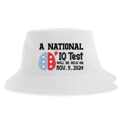 A National Iq Test Will Be Held On Nov 5 2024 Funny Election Sustainable Bucket Hat