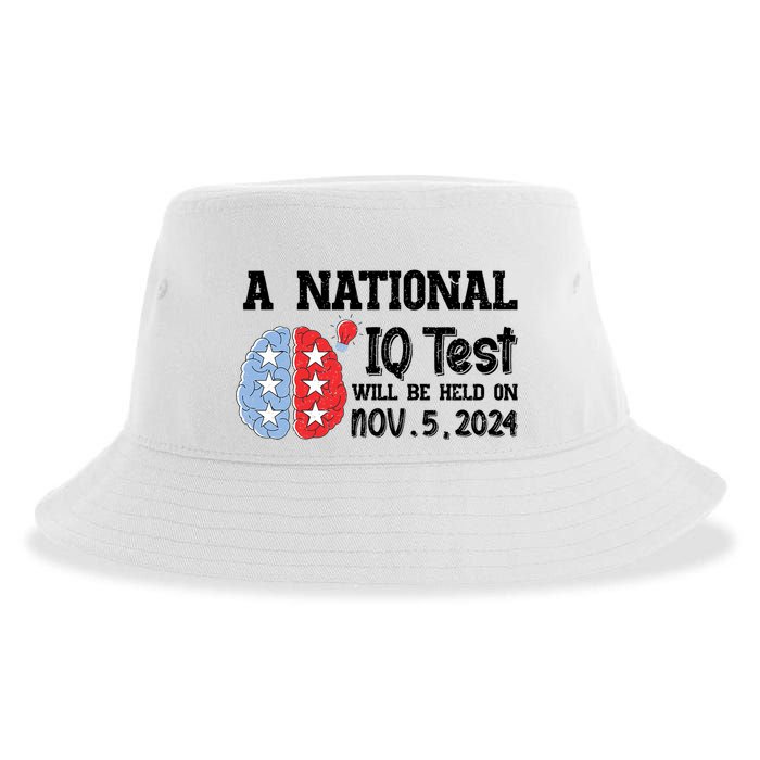 A National Iq Test Will Be Held On Nov 5 2024 Funny Election Sustainable Bucket Hat