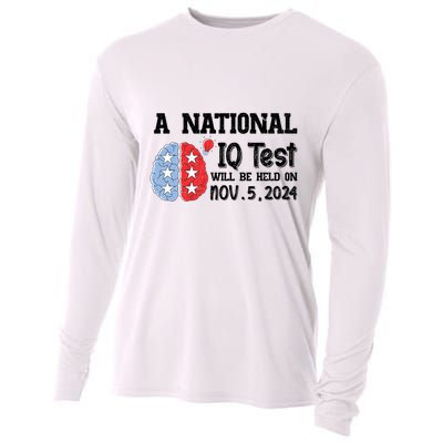 A National Iq Test Will Be Held On Nov 5 2024 Funny Election Cooling Performance Long Sleeve Crew