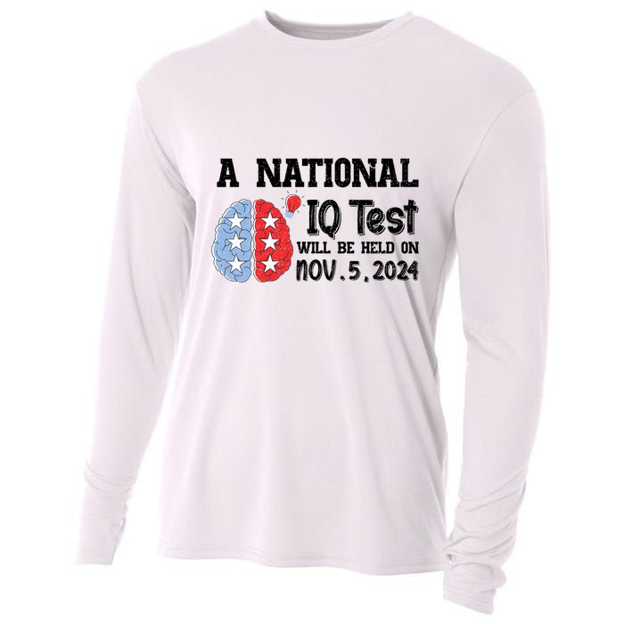 A National Iq Test Will Be Held On Nov 5 2024 Funny Election Cooling Performance Long Sleeve Crew