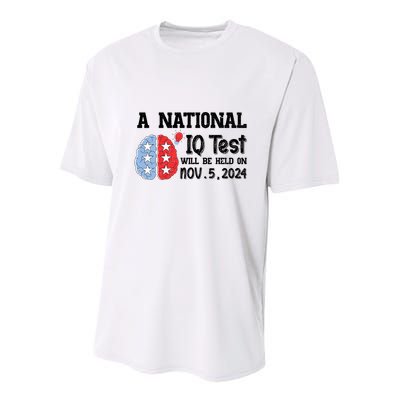 A National Iq Test Will Be Held On Nov 5 2024 Funny Election Youth Performance Sprint T-Shirt
