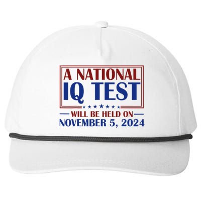 A National Iq Test Will Be Held On Nov 5 2024 Snapback Five-Panel Rope Hat