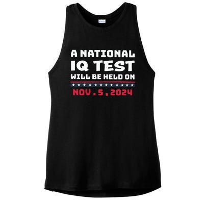 A National Iq Test Will Be Held On November 5th 2024 Ladies PosiCharge Tri-Blend Wicking Tank