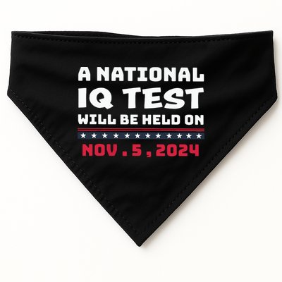 A National Iq Test Will Be Held On November 5th 2024 USA-Made Doggie Bandana