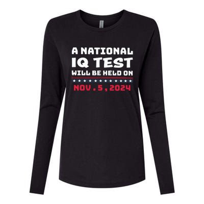 A National Iq Test Will Be Held On November 5th 2024 Womens Cotton Relaxed Long Sleeve T-Shirt