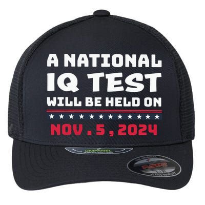 A National Iq Test Will Be Held On November 5th 2024 Flexfit Unipanel Trucker Cap