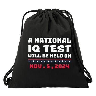 A National Iq Test Will Be Held On November 5th 2024 Drawstring Bag