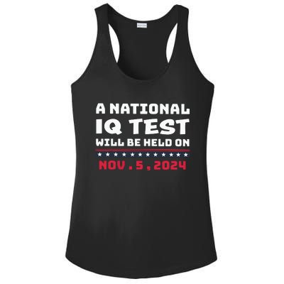 A National Iq Test Will Be Held On November 5th 2024 Ladies PosiCharge Competitor Racerback Tank