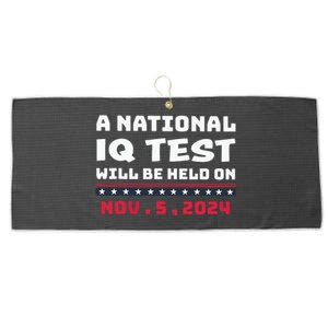 A National Iq Test Will Be Held On November 5th 2024 Large Microfiber Waffle Golf Towel