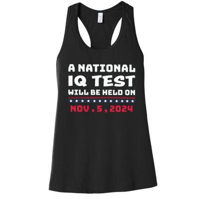 A National Iq Test Will Be Held On November 5th 2024 Women's Racerback Tank