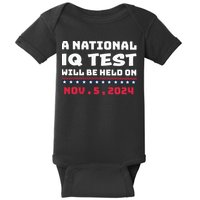 A National Iq Test Will Be Held On November 5th 2024 Baby Bodysuit