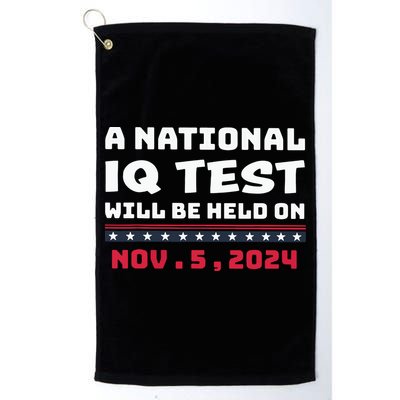 A National Iq Test Will Be Held On November 5th 2024 Golf Towel