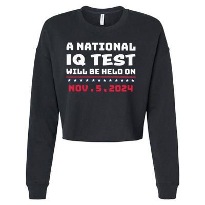 A National Iq Test Will Be Held On November 5th 2024 Cropped Pullover Crew