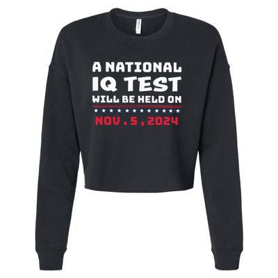 A National Iq Test Will Be Held On November 5th 2024 Cropped Pullover Crew