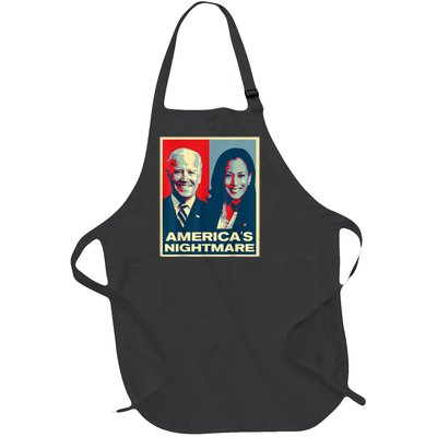 Americas Nightmare Impeach Biden Harris Now Anti Joe Biden Full-Length Apron With Pockets