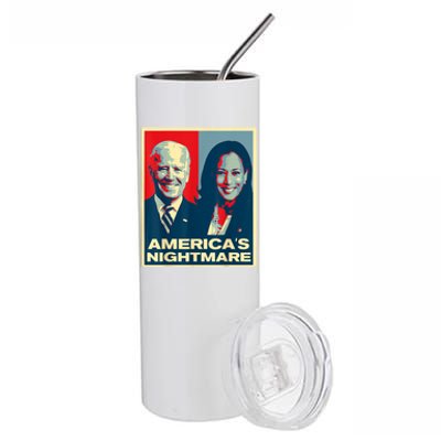 Americas Nightmare Impeach Biden Harris Now Anti Joe Biden Stainless Steel Tumbler