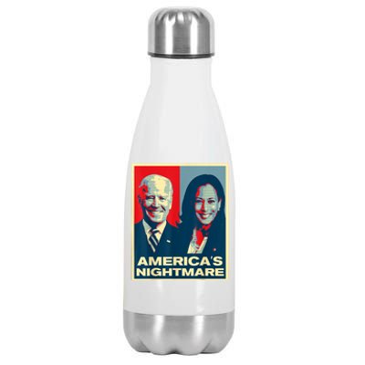 Americas Nightmare Impeach Biden Harris Now Anti Joe Biden Stainless Steel Insulated Water Bottle