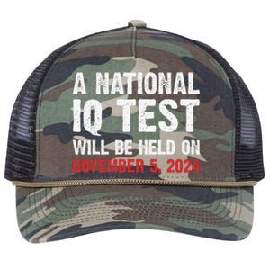 A National Iq Test Will Be Held On Nov 52024 Retro Rope Trucker Hat Cap