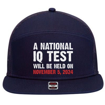 A National Iq Test Will Be Held On Nov 52024 7 Panel Mesh Trucker Snapback Hat