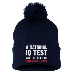 A National Iq Test Will Be Held On Nov 52024 Pom Pom 12in Knit Beanie