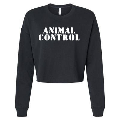 Animal Control Cropped Pullover Crew