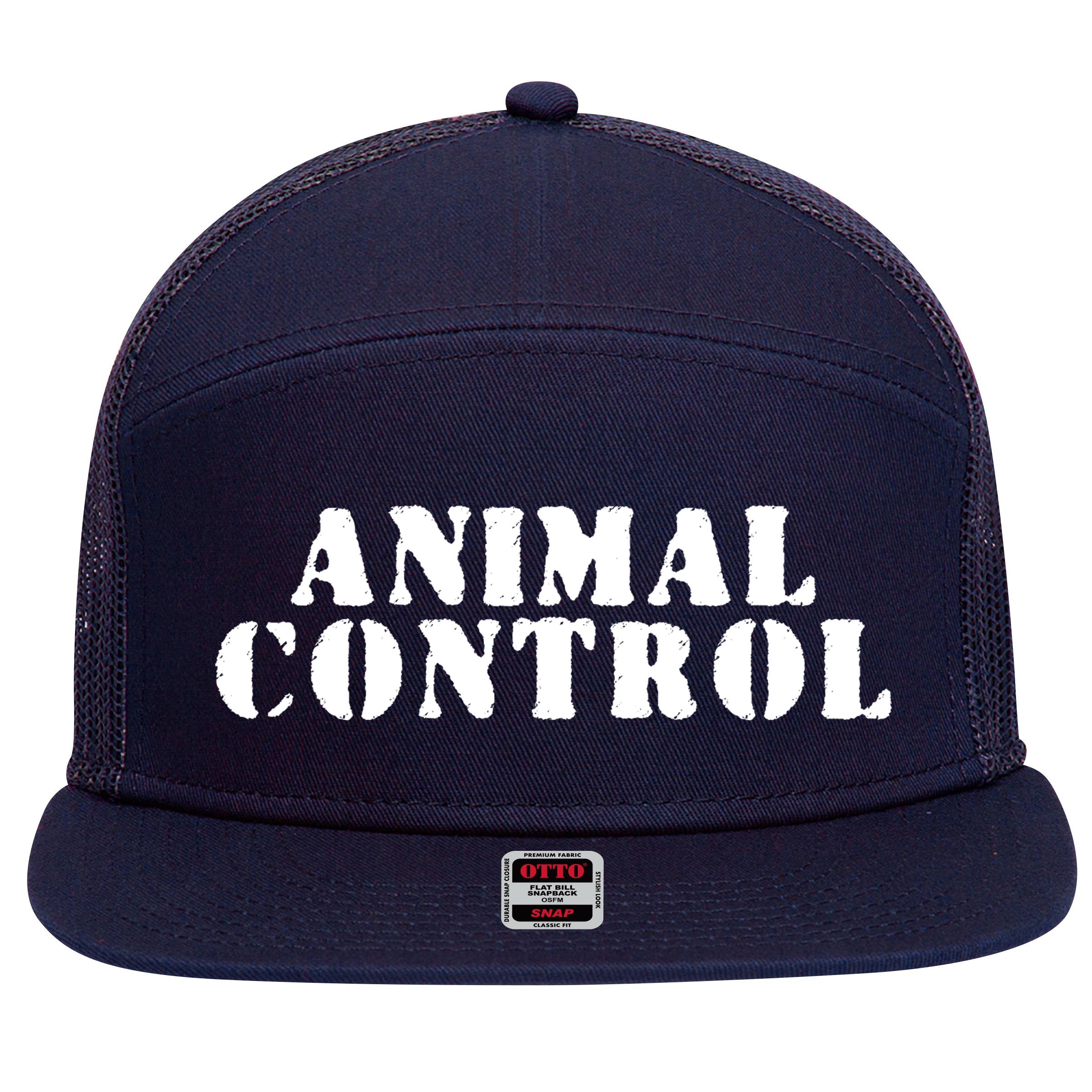 Animal Control 7 Panel Mesh Trucker Snapback Hat
