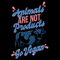 Animals Are Not Products Stripe Pom Pom Beanie