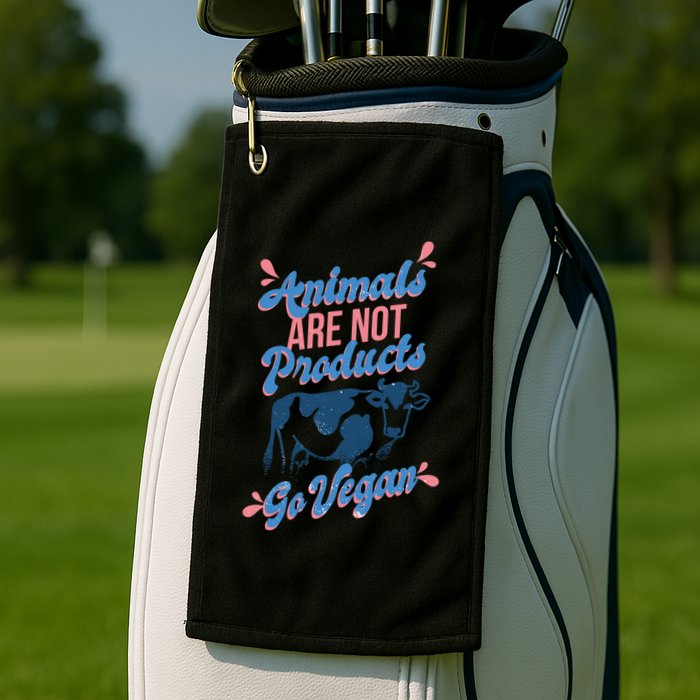 Animals Are Not Products Golf Towel