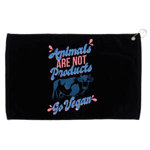 Animals Are Not Products Grommeted Golf Towel