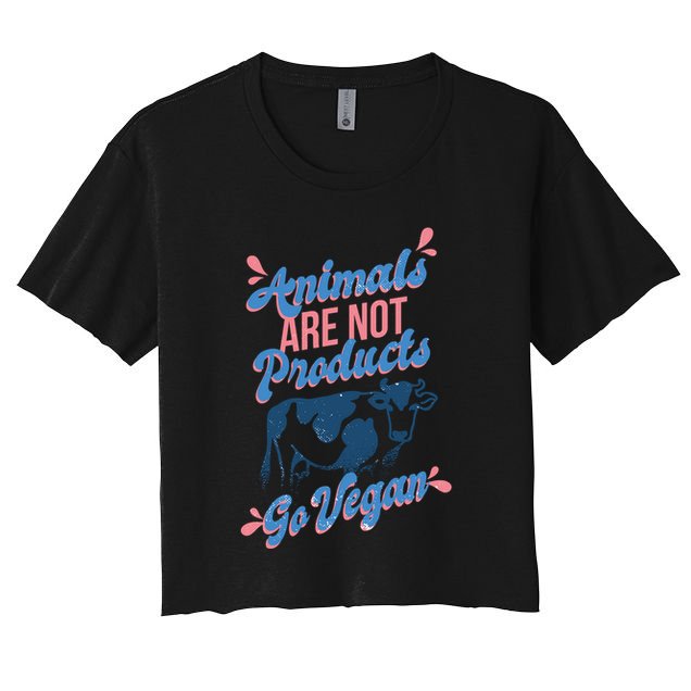 Animals Are Not Products Crop Top