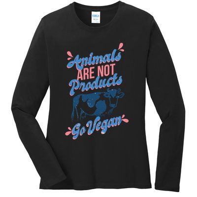 Animals Are Not Products Ladies Long Sleeve Shirt
