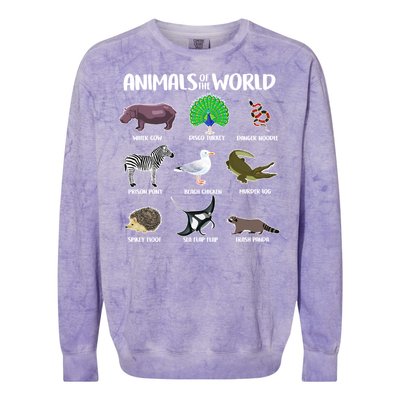 Animals Of The World Colorblast Crewneck Sweatshirt