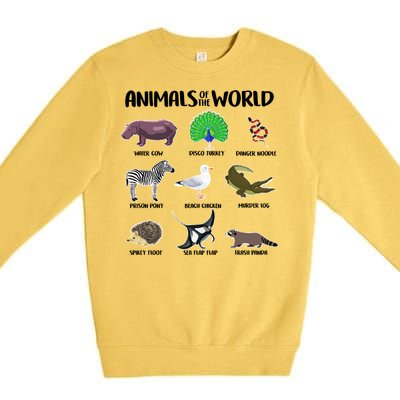 Animals Of The World Premium Crewneck Sweatshirt