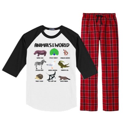 Animals Of The World Raglan Sleeve Pajama Set