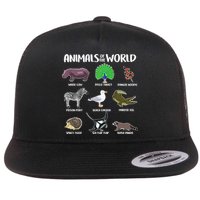 Animals Of The World Flat Bill Trucker Hat