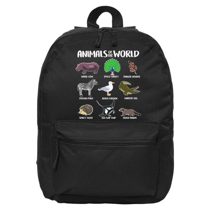 Animals Of The World 16 in Basic Backpack