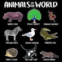 Animals Of The World 16 in Basic Backpack