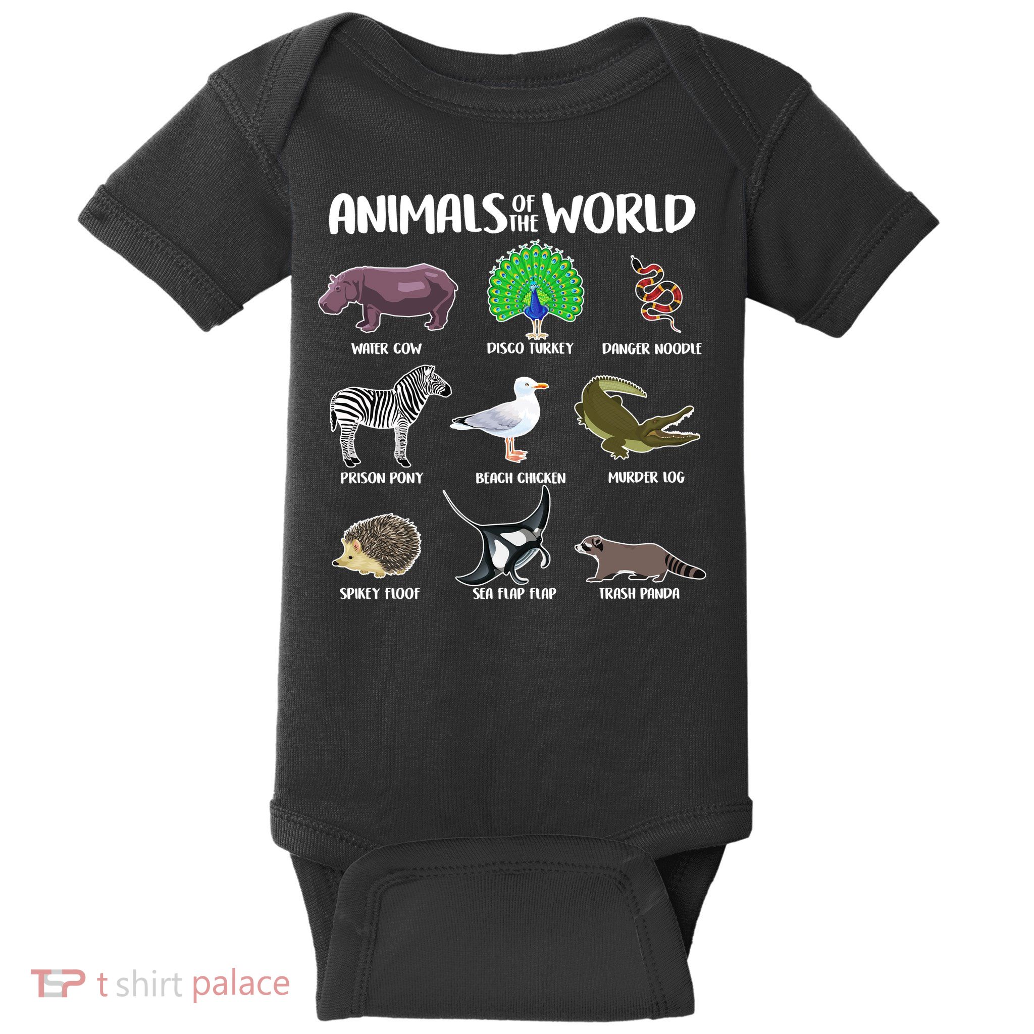 Animals Of The World Baby Bodysuit