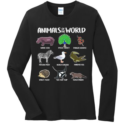 Animals Of The World Ladies Long Sleeve Shirt