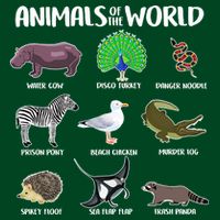 Animals Of The World Apron
